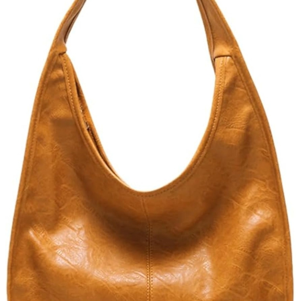 Elegant Tan Leather Hobo Bag